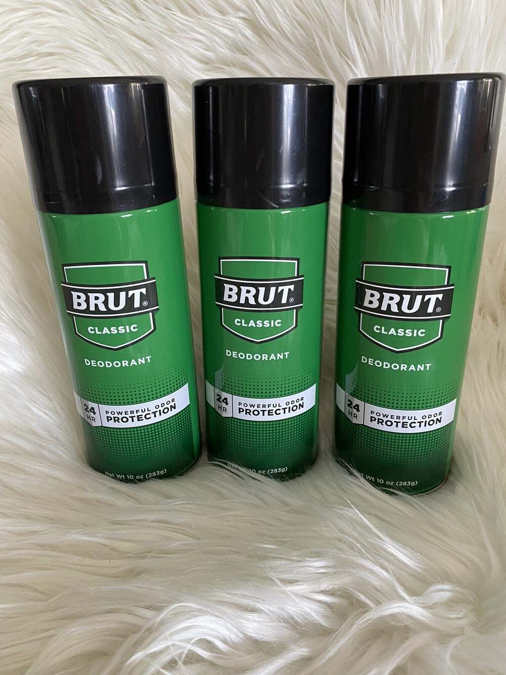 (3) BRUT Classic Scent Deodorant 24 Hour Odor Protection 10oz Spray Original